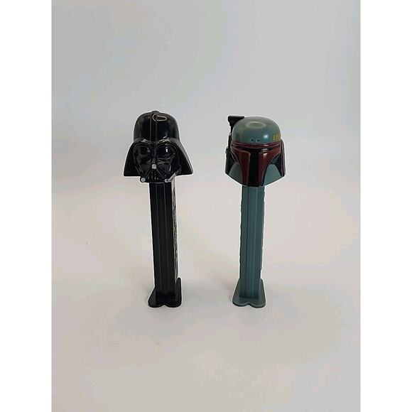 Lot of 2 Star Wars Pez Dispensers Boba Fett & Darth Vader 4.5 " Collectible - Picture 1 of 7